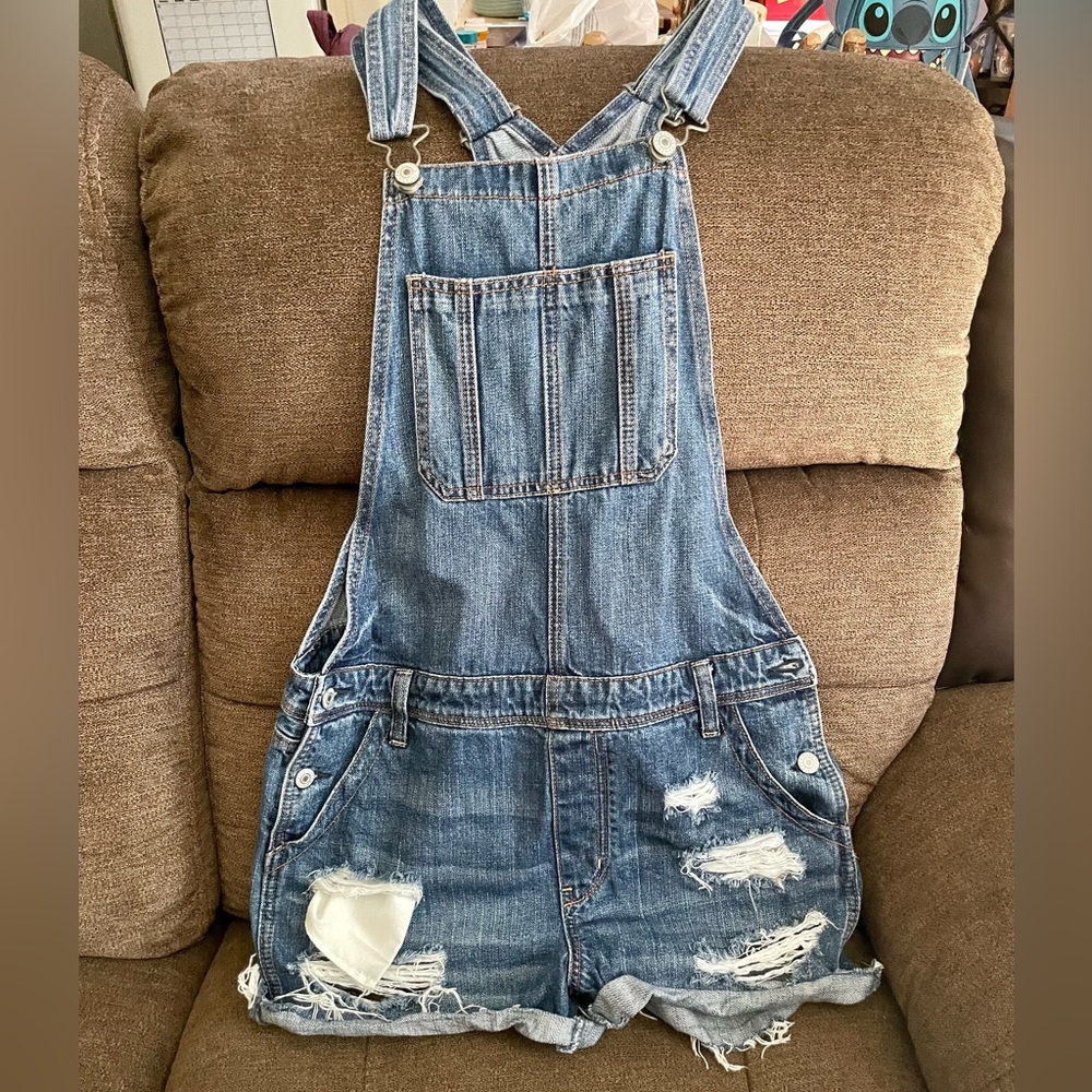 American Eagle jean overalls